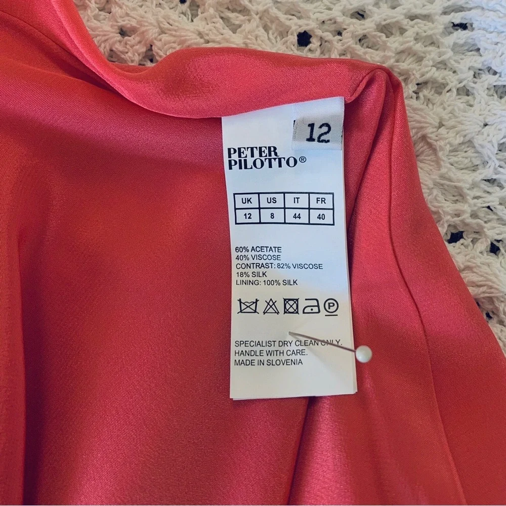 PETER PILOTTO LONG DEVORE SILK VELVET ASYMMETRIC TIER EVENING MAXI SKIRT